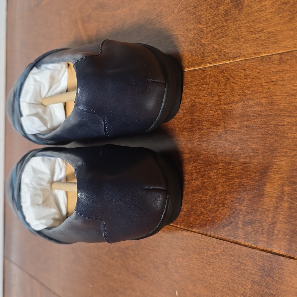 Clarks Sara Clover Navy Combination Leather Ballet Flats 6 NWT - Picture 6 of 11